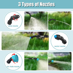 Giftsfaloy nozzle close-up displaying multiple patterns for versatile garden tasks