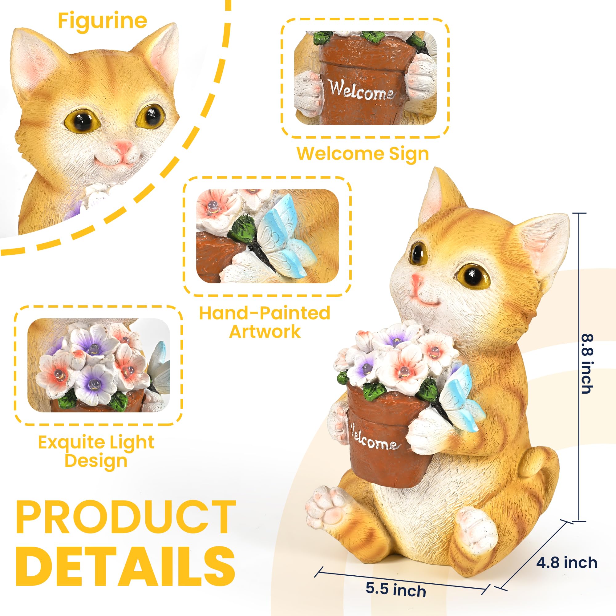GIGALUMI cat holding flowerpot close-up highlighting charming detail