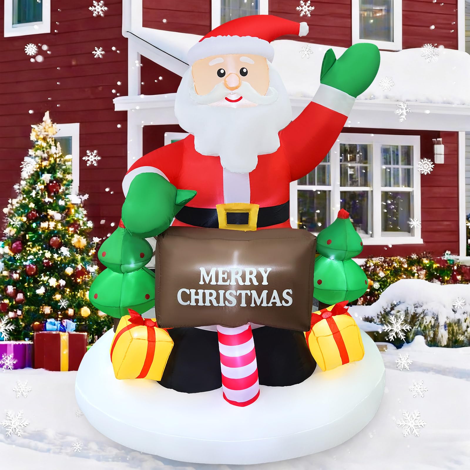 GIGLIM Santa on a driveway displaying festive curb appeal for visitors