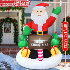 GIGLIM Santa glowing LEDs at night enhancing curbside visibility