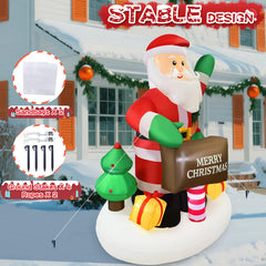 GIGLIM Santa side profile with mini trees illustrating holiday accents