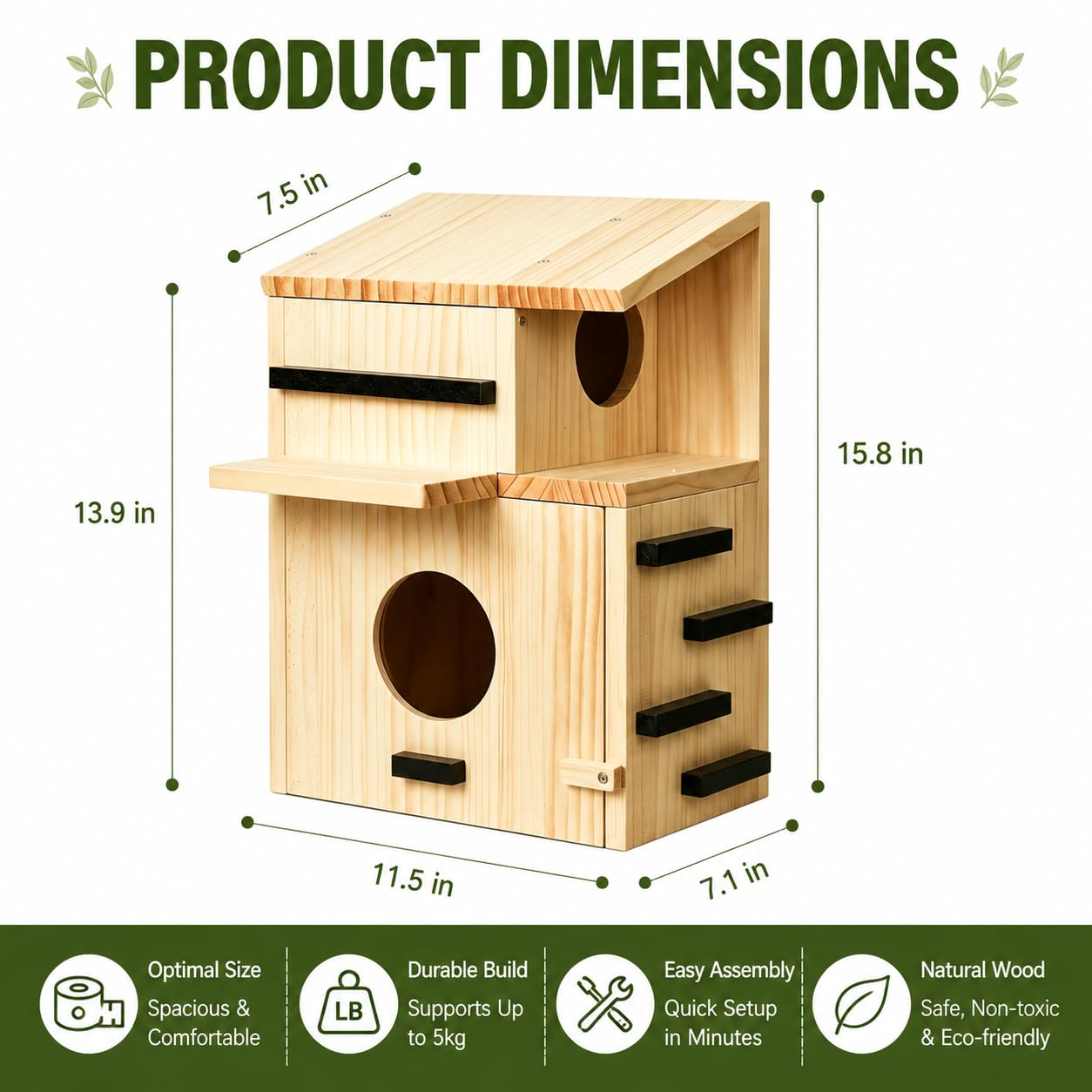 Gihkasd observation windows and platform for quiet wildlife viewing