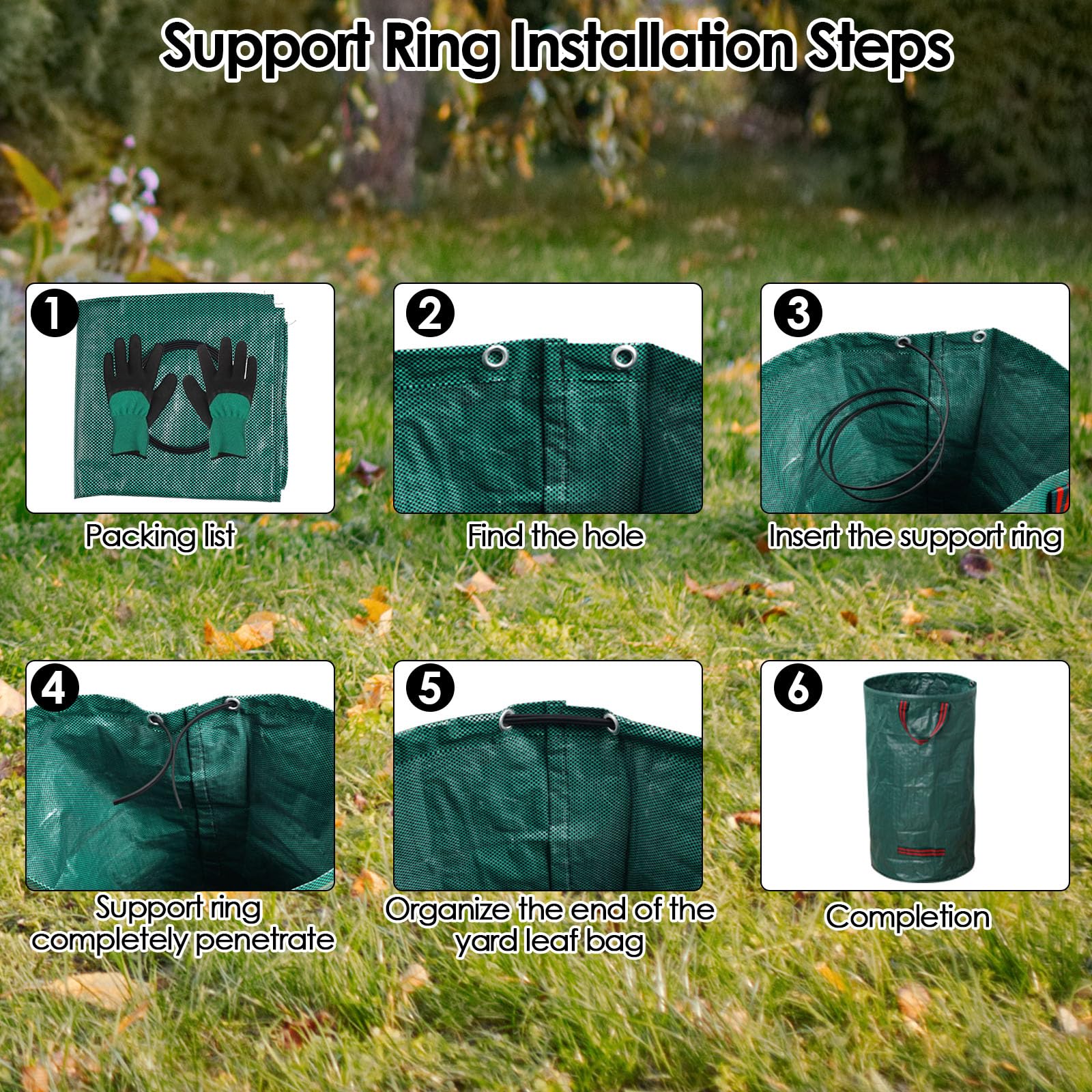 GIJHXIK bag beside wheelbarrow showing 72-gallon scale and large capacity