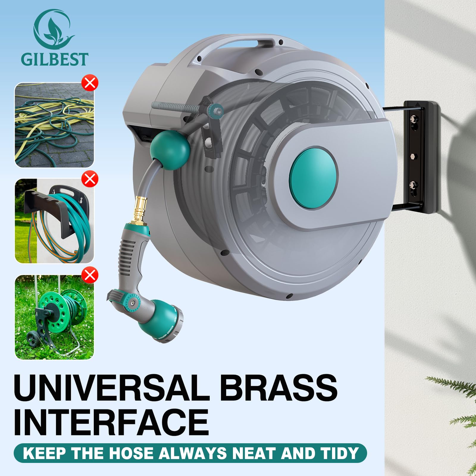 GILBEST nozzle displaying 10 patterns for versatile watering benefits