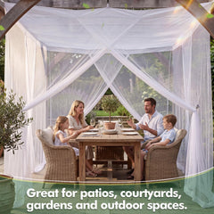 Gilprop installed over outdoor dining area keeping insects away