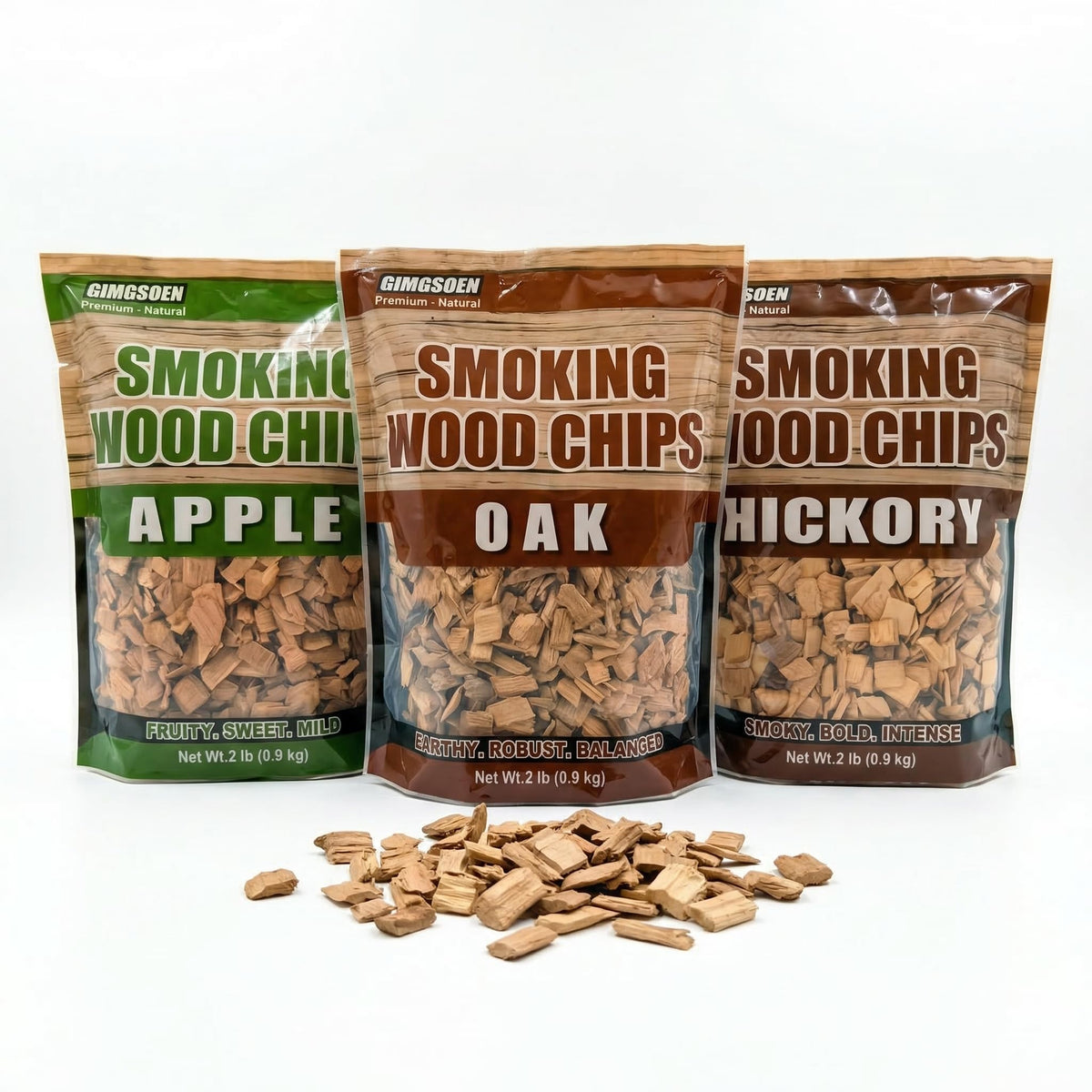 Gimgsoen front packaging showing three 2 lb bags for variety and convenience