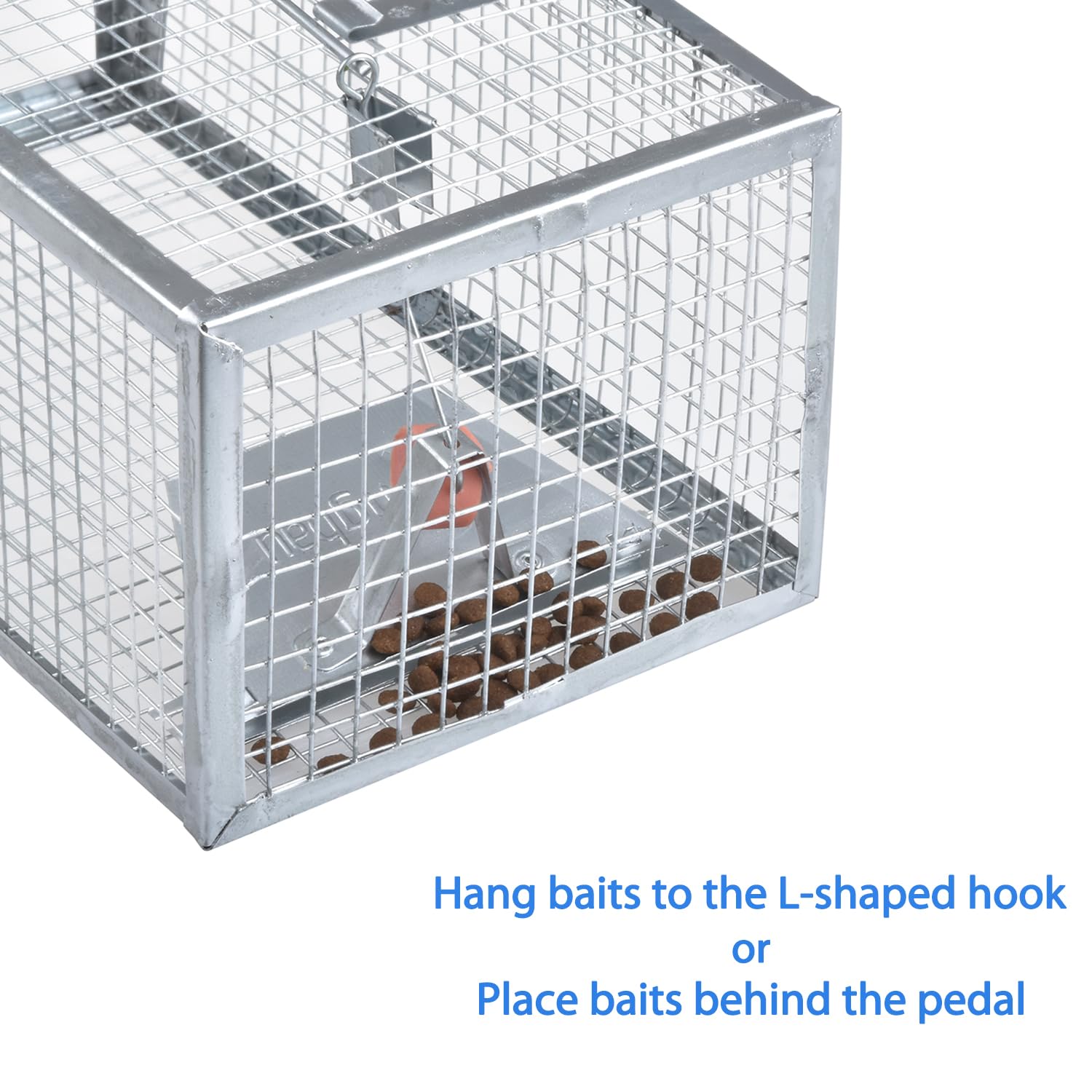 Gingbau trap placed along a garage wall demonstrating strategic placement advantage