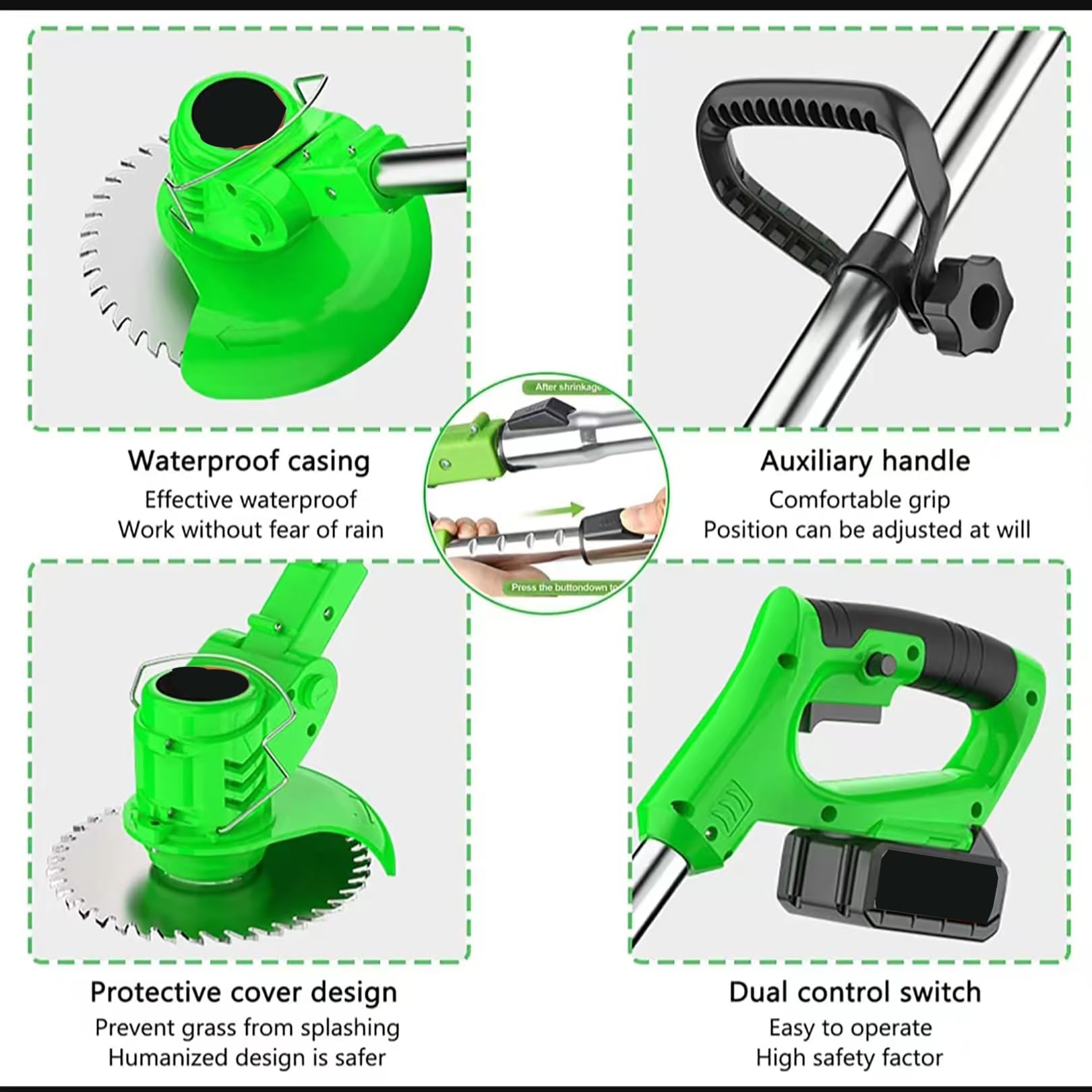 Ginzyaiy held by adult showing adjustable shaft length for ergonomic use