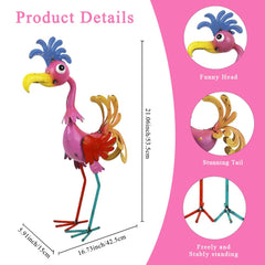 giole side profile metal rooster highlighting sturdy build benefit