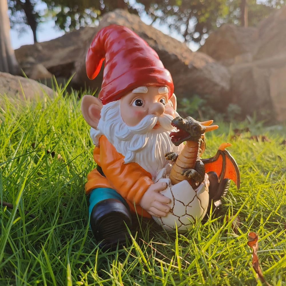 GIOMLE gnome on indoor shelf showing how it accents interior spaces