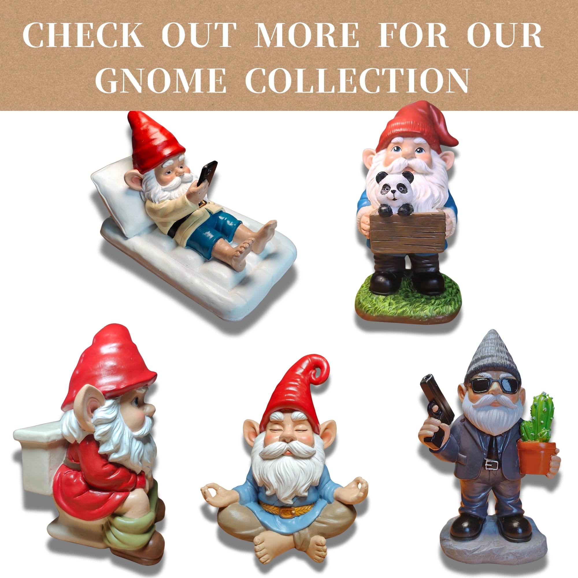 GIOMLE gnome surface texture showing weatherproof resin for longevity