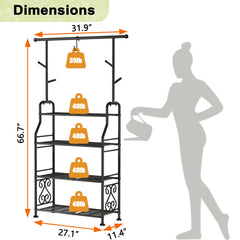 GIOTORENT detailed hooks holding hanging plants and tools for space-saving benefit