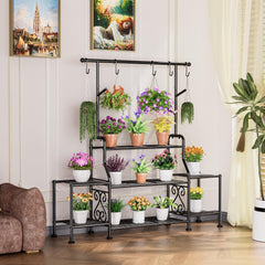 GIOTORENT stand in balcony setting organizing plants and enhancing outdoor decor