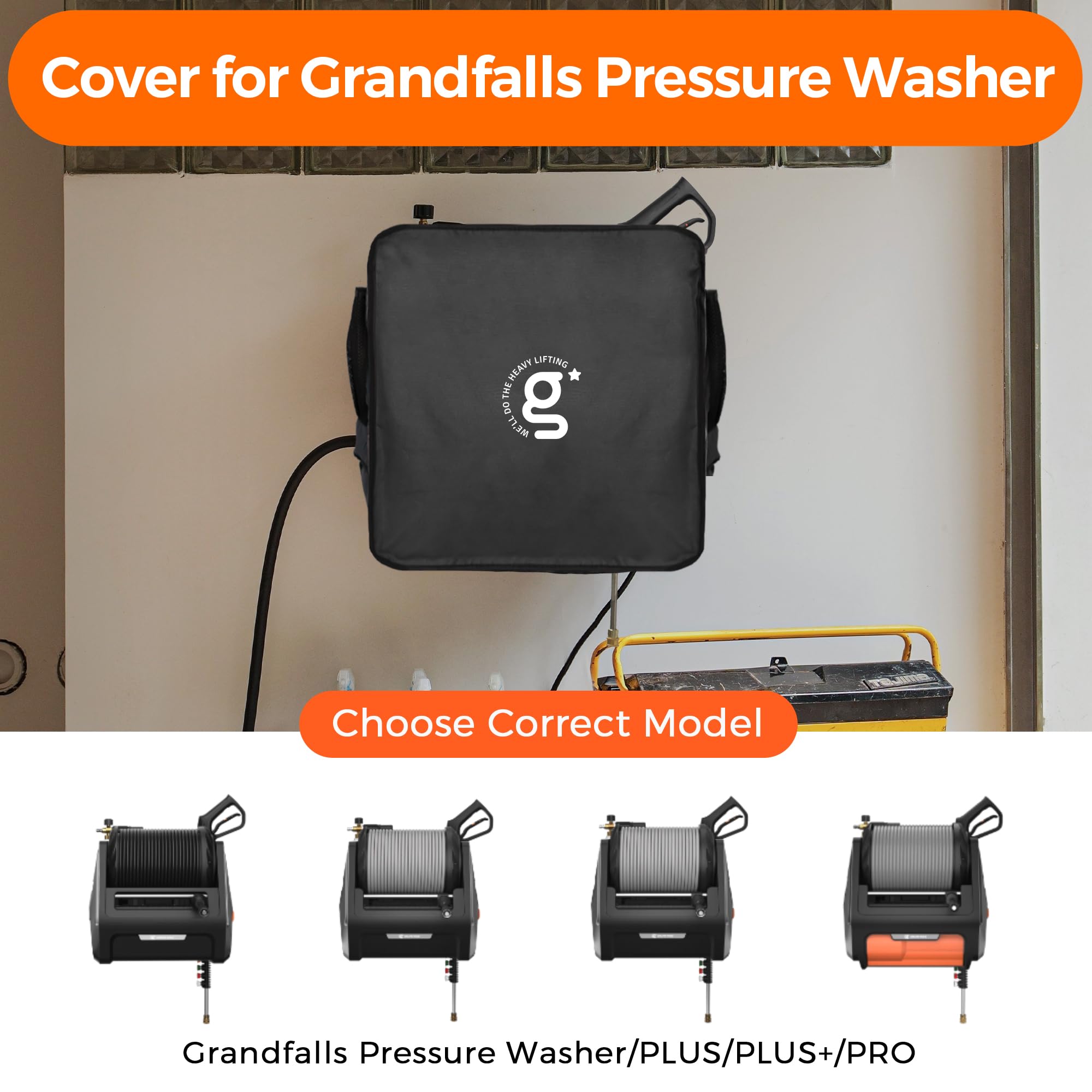 Giraffe Tools cover folded compactly for space-saving storage