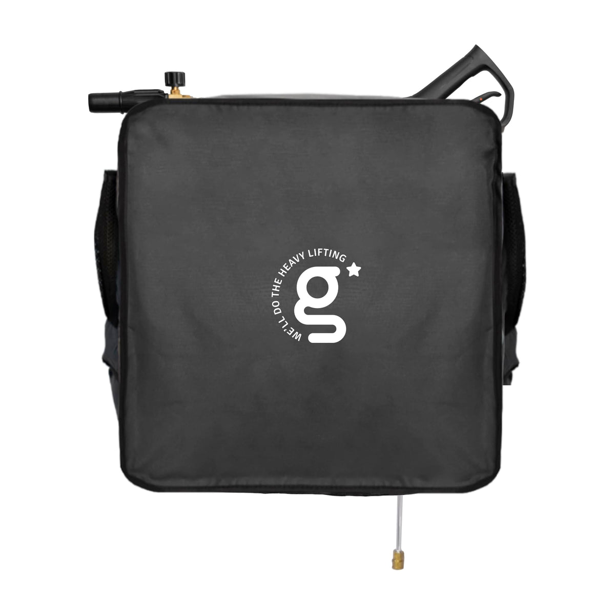 Giraffe Tools cover front view showing full protection and neat fit