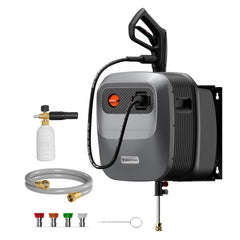 Giraffe Tools front view showing compact wall-mounted design and organized storage benefit