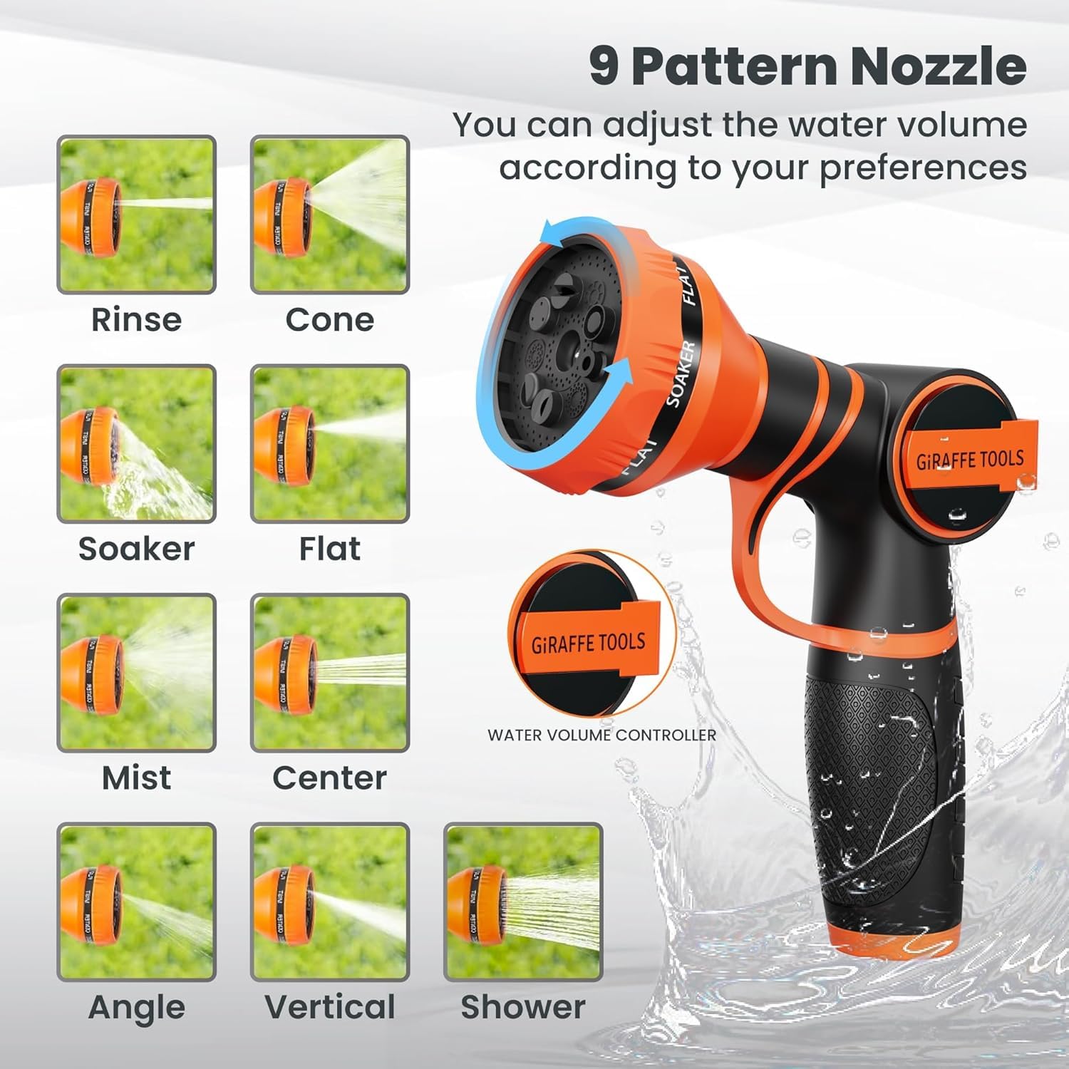 Giraffe Tools in garden showing scale and swivel reach for better coverage