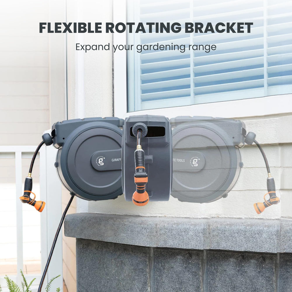 Giraffe Tools nozzle displaying seven spray patterns for versatile use