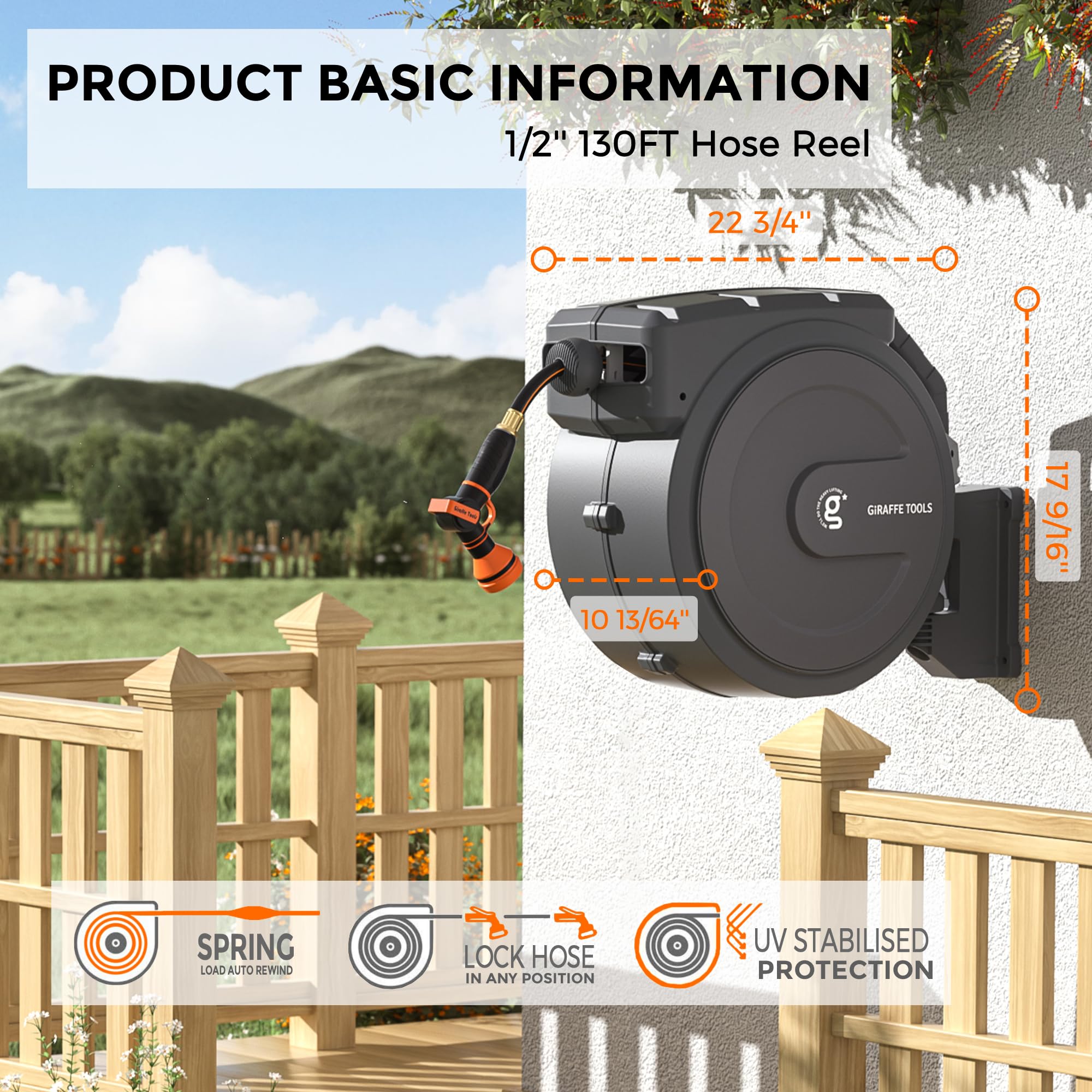 Giraffe Tools quick-release detached from bracket for compact storage and transport benefit