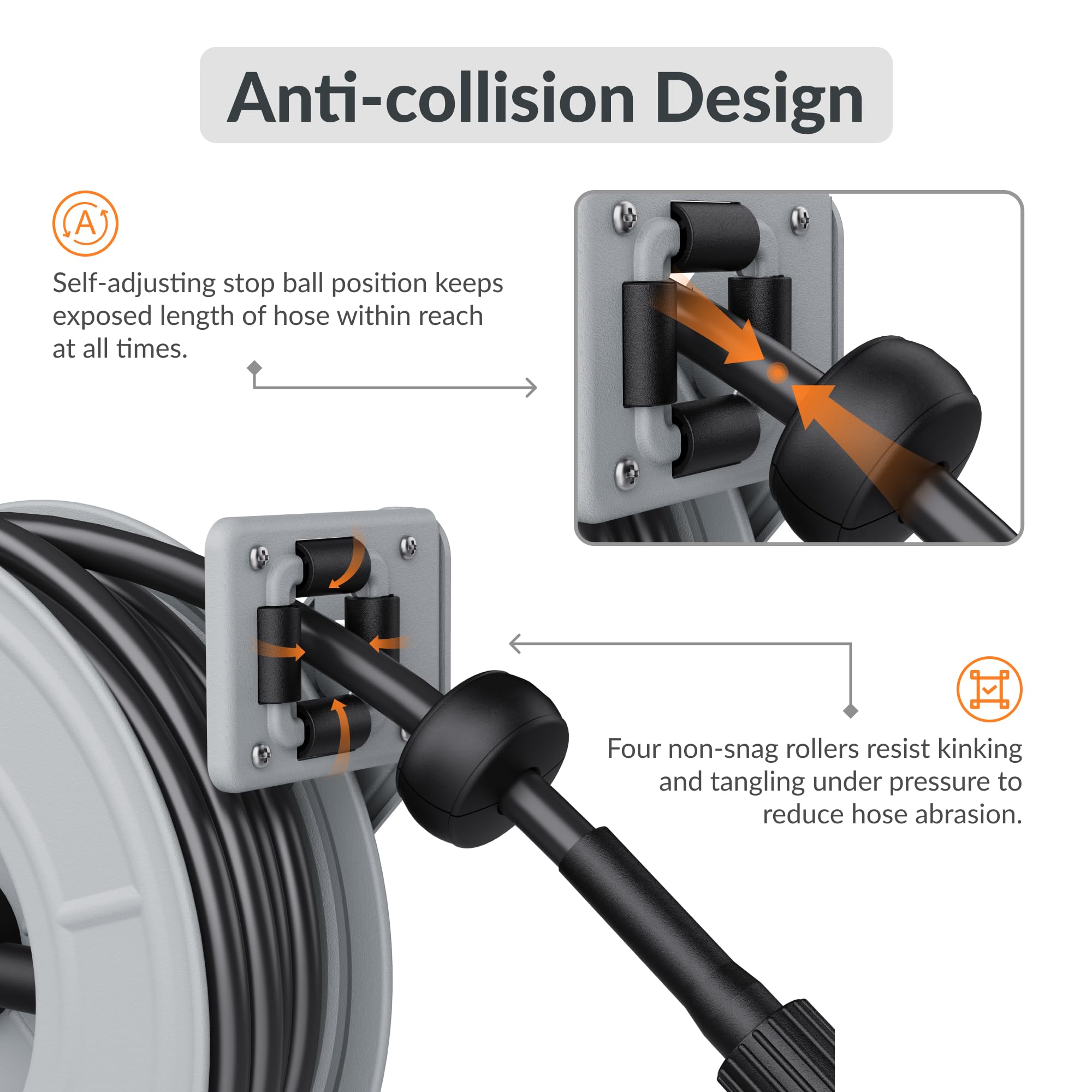 Giraffe Tools solid swivel inlet detail preventing leaks and ensuring full-flow performance
