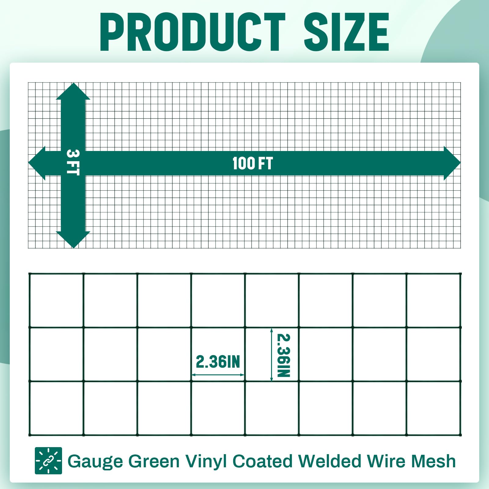 Gisafai close-up of green PVC-coated wire highlighting rust resistance