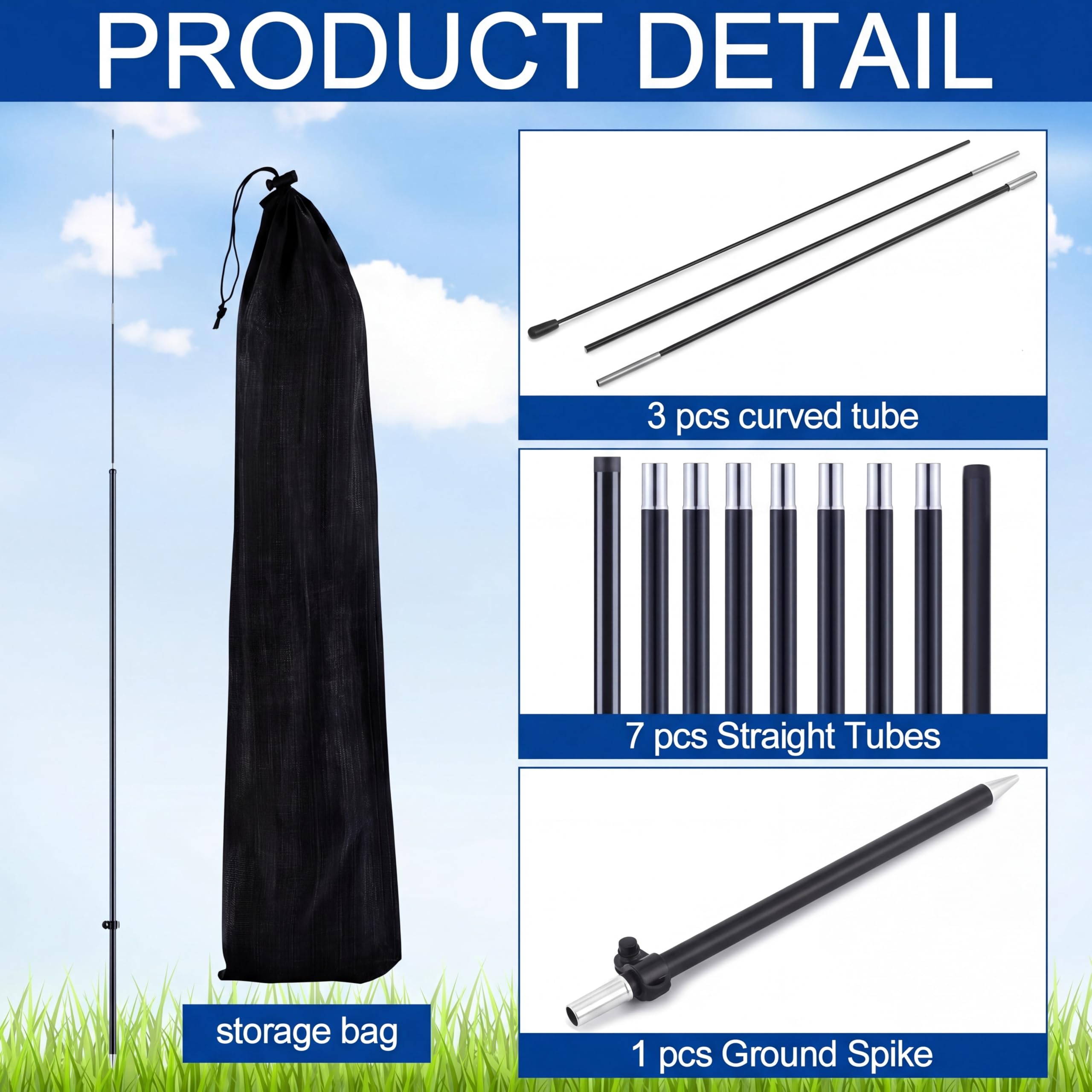 Gisafai stake point detail for fast soil insertion and stable anchoring