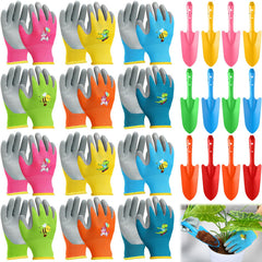 Gisafai front packaging showing all shovels and glove pairs for easy organization