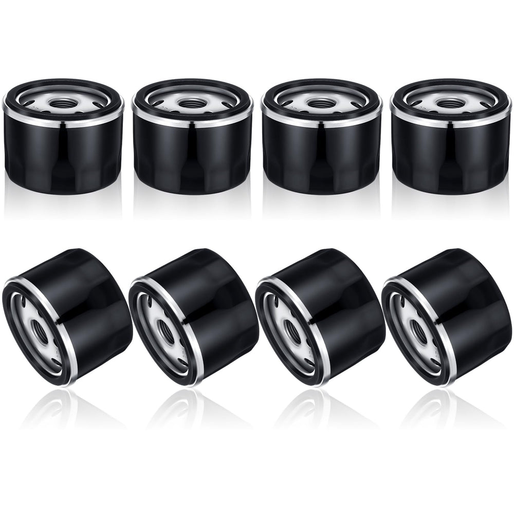 Gisafai front view of eight oil filters showing packaging and quantity benefit