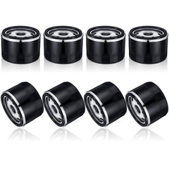 Gisafai front view of eight oil filters showing packaging and quantity benefit
