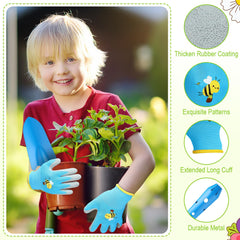 Gisafai assorted children’s gloves top view with playful patterns promoting comfort and protection