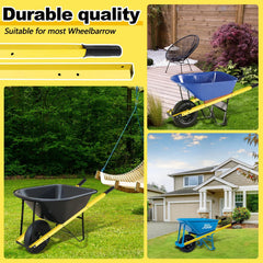 Gisafai handles installed on wheelbarrow demonstrating improved control