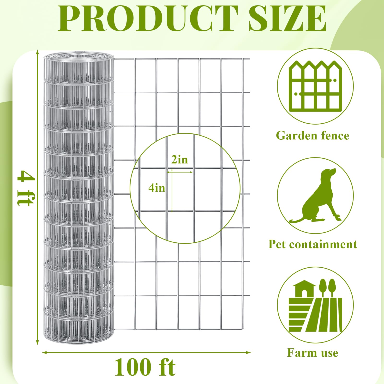 Gisafai detailed view of 2x4 inch mesh pattern showing secure containment benefit
