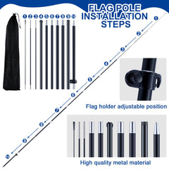 Gisafai metal ground stake driven in soil securing pole for stable display