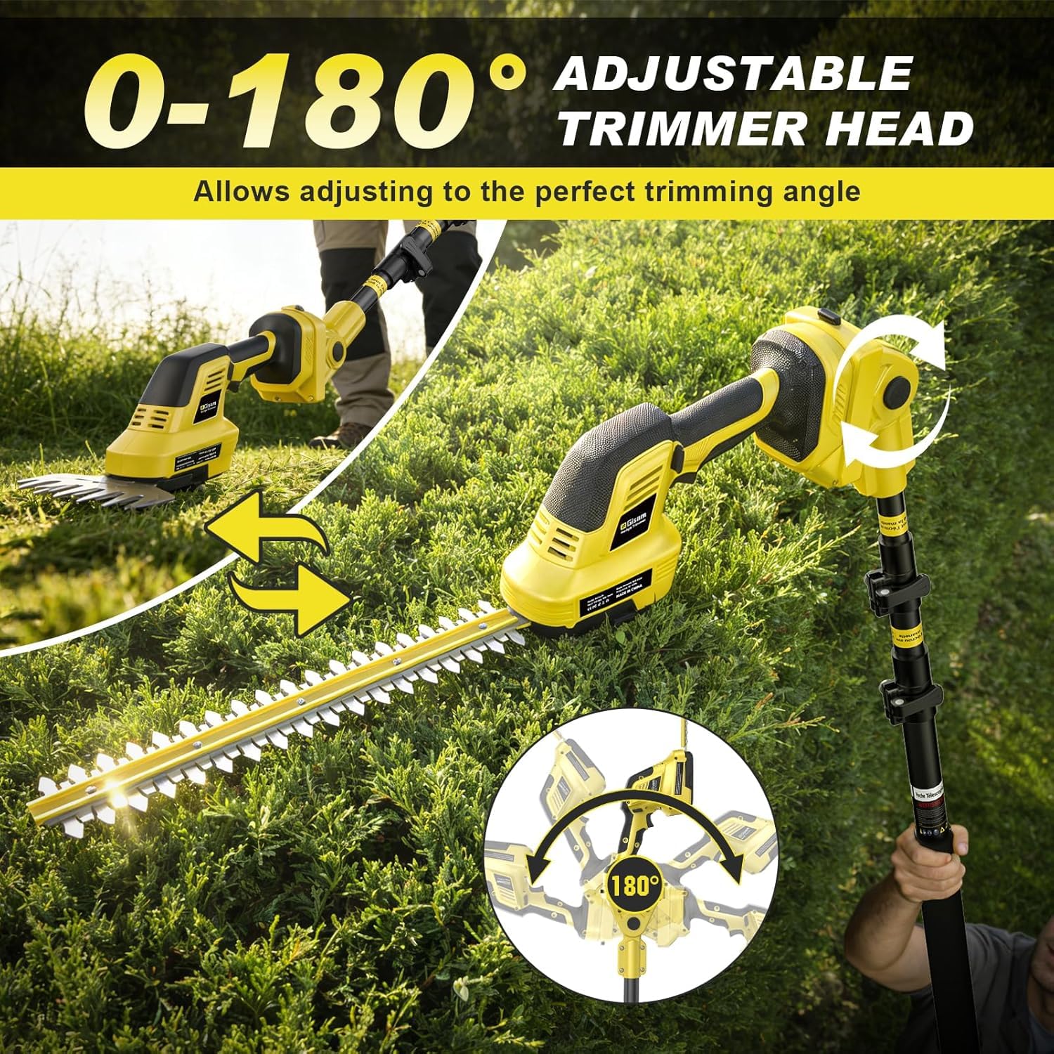 Gisam 180-degree adjustable head demonstrating flexible angles and reduced strain