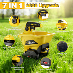 Gisam dual 2000mAh batteries with charger beside unit for uninterrupted outdoor work