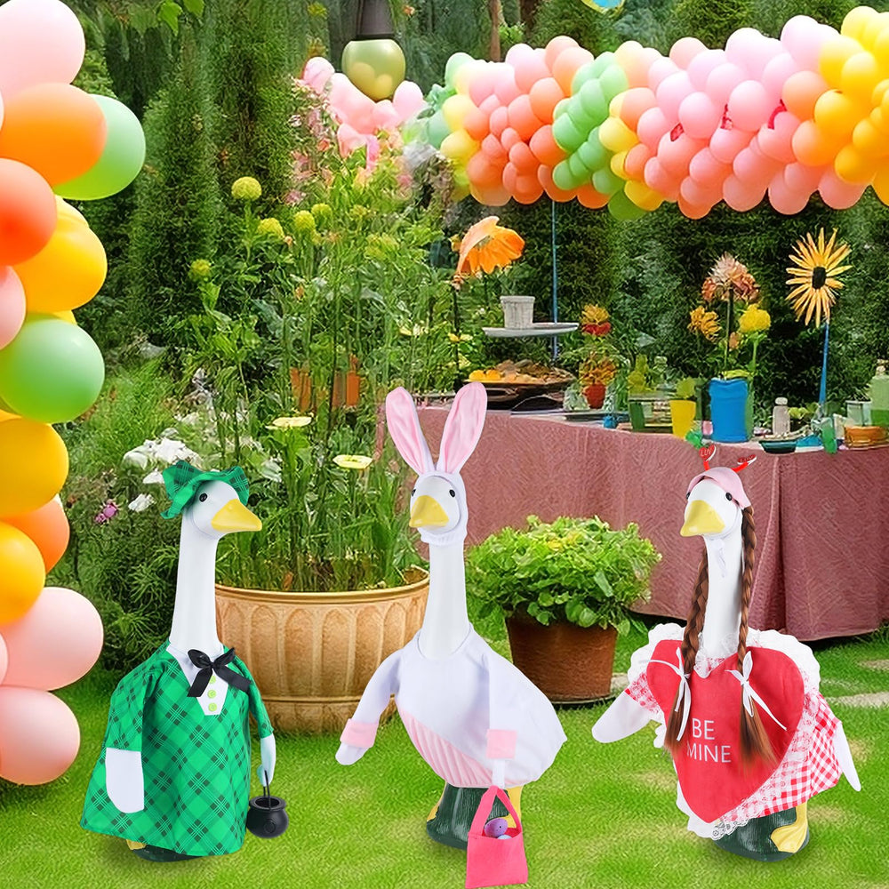 gisgfim three outfits displayed on patio giving versatile seasonal decoration ideas