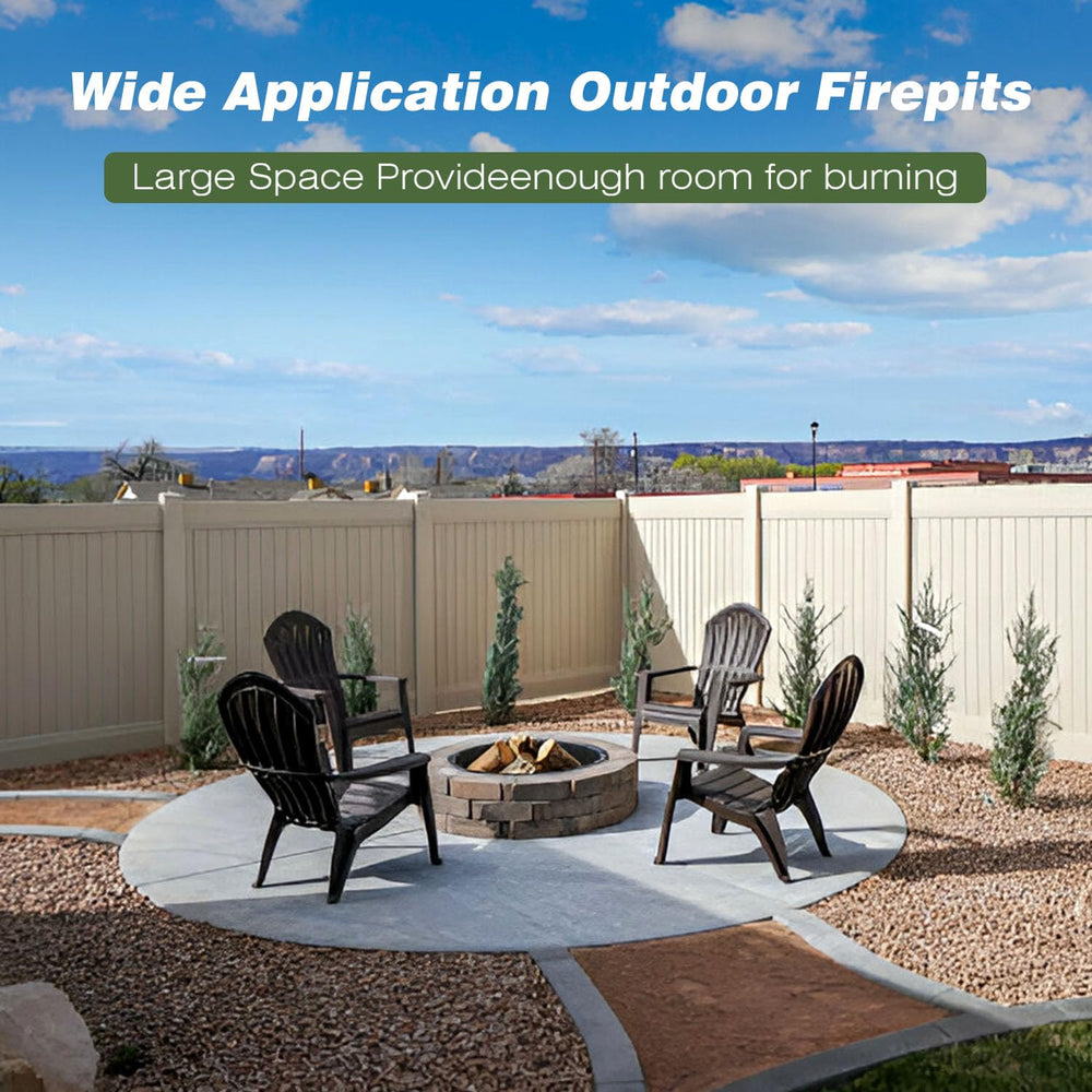GJWCVL above-ground on patio with wood fire showing quick setup and entertaining benefit