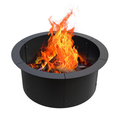 GJWCVL front view of full fire pit ring showing durable construction and clear fire area benefit