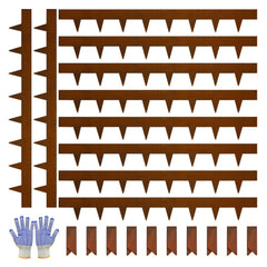 GJWCVL front view of 10-pack corten steel edging shows organized bundle and benefit durable border