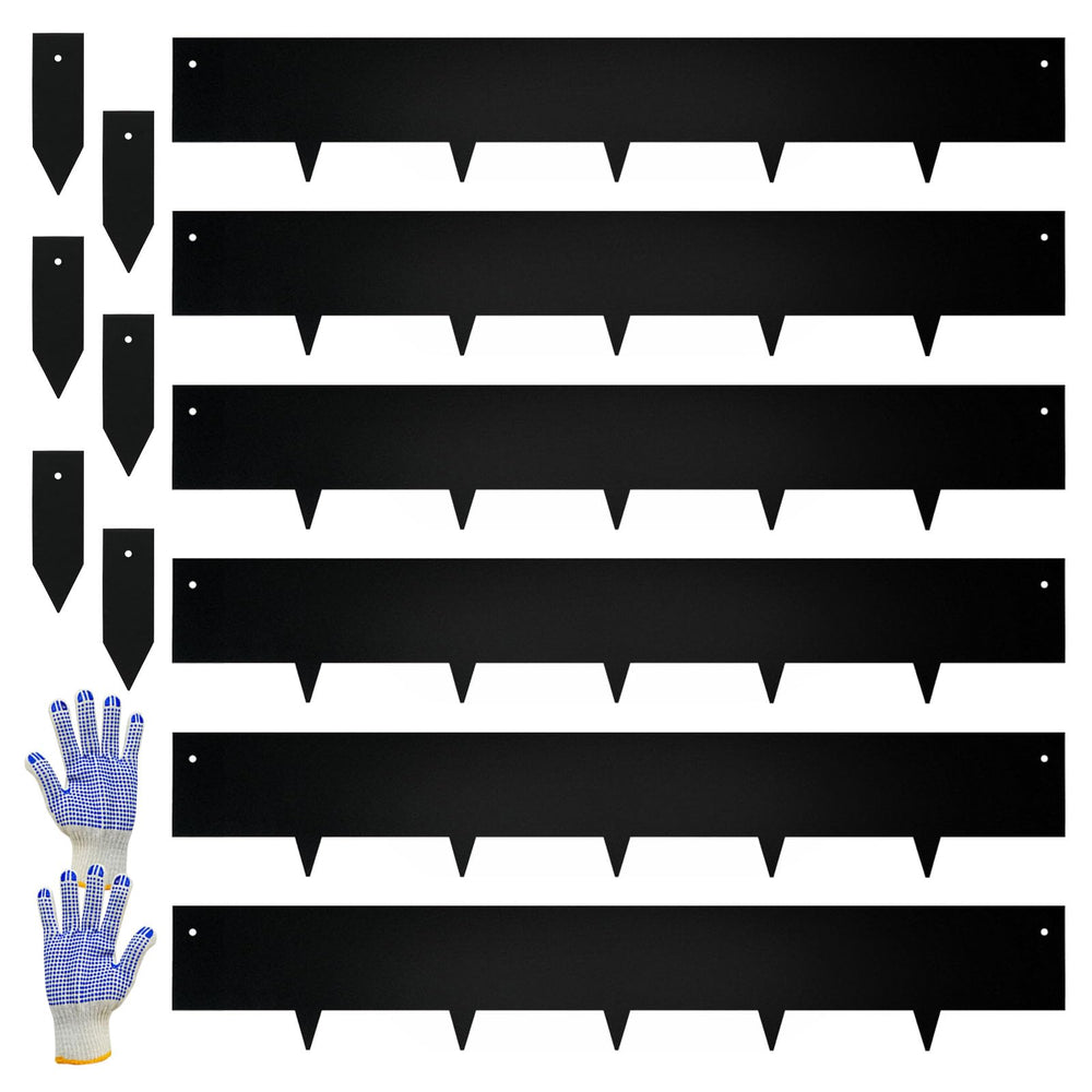 GJWCVL front packaging of 6-pack 6-inch steel edging showing total 20ft for neat borders