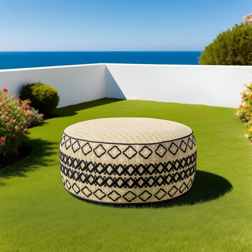 GLADTRAX deflated ottoman folded compactly for easy carrying and storage