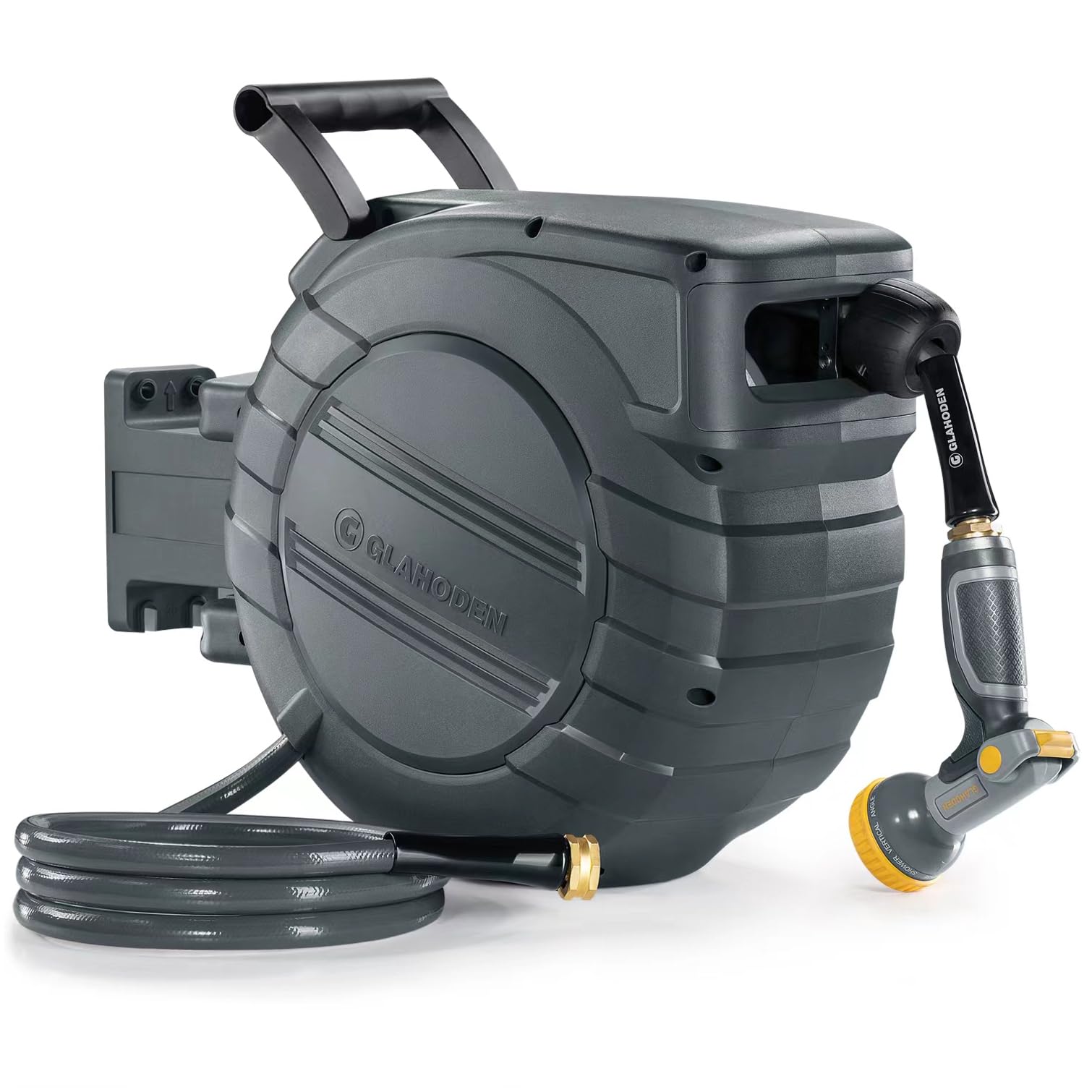 glahoden front mounted reel installed, tidy storage benefit