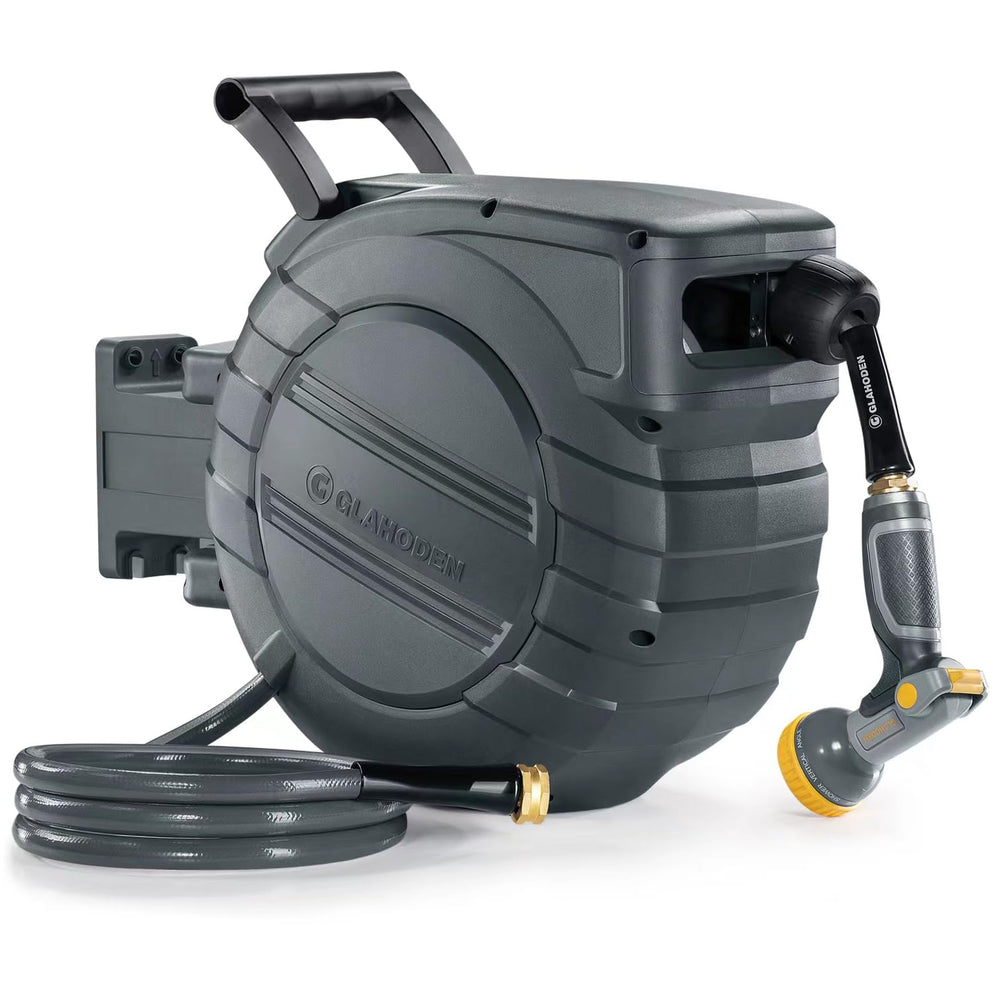 glahoden front mounted reel installed, tidy storage benefit