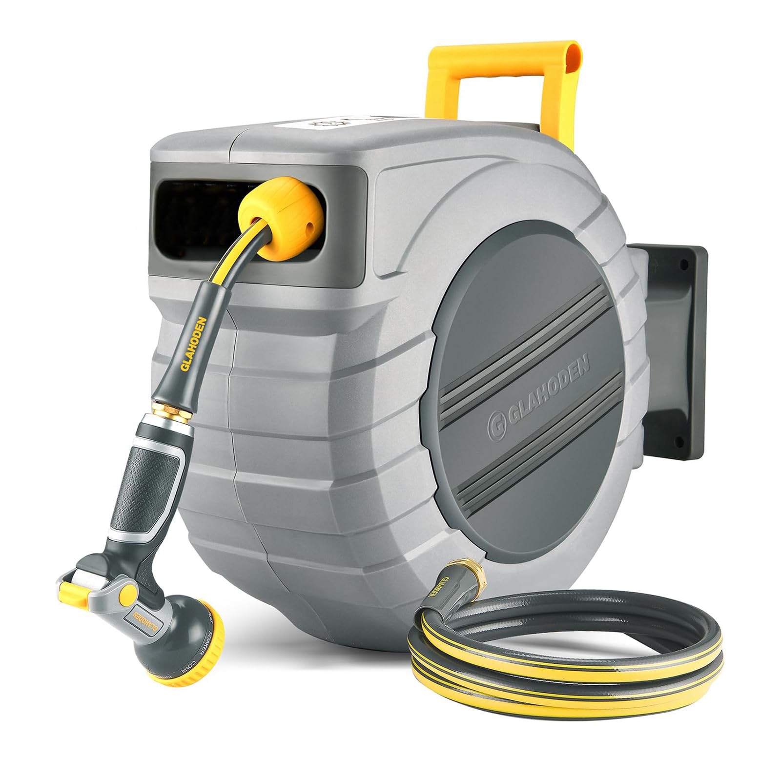 glahoden front view reel mounted showing neat storage and durability