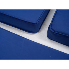 GleamFolly cushions installed on wicker sofa demonstrating secure fit and improved comfort