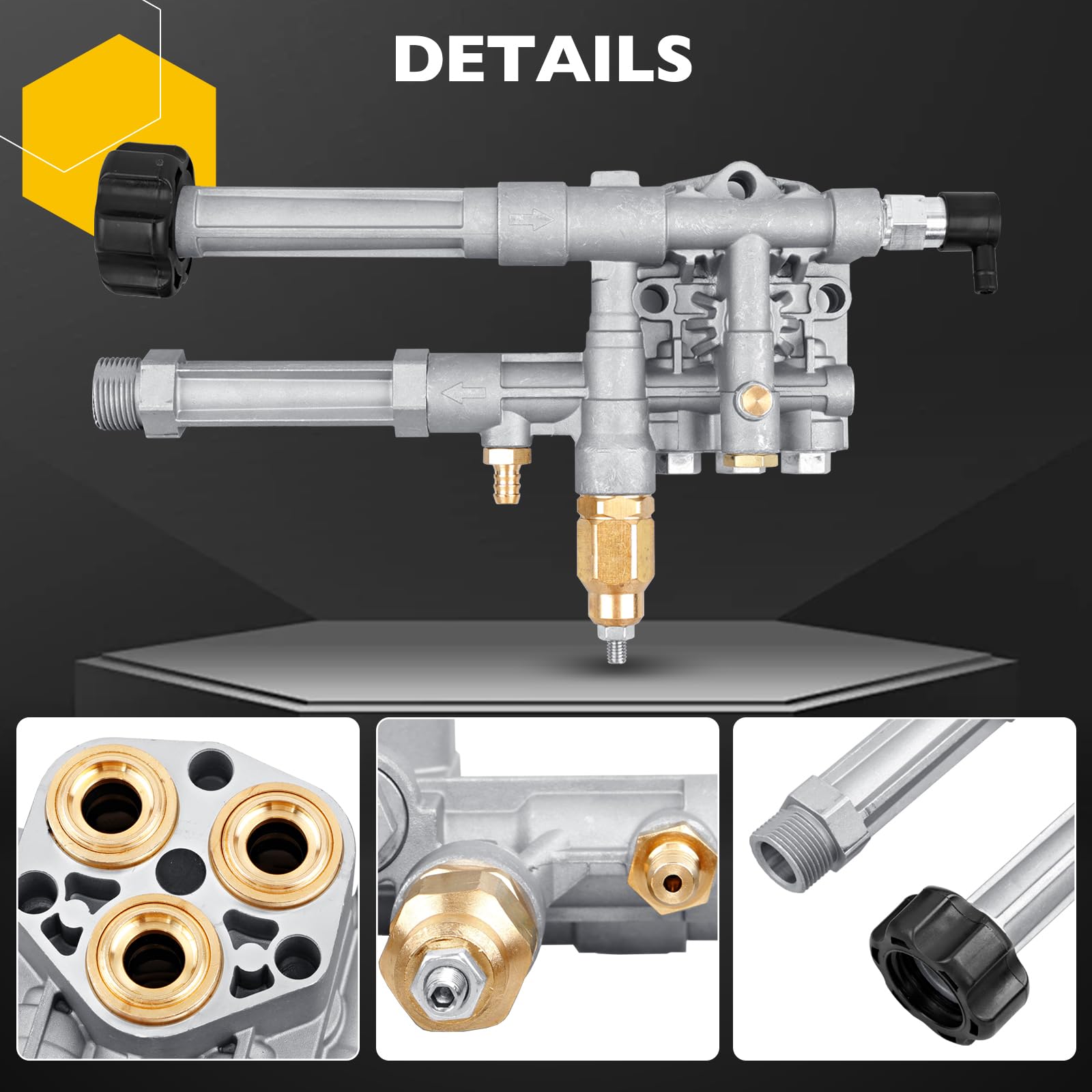 Gledewen AR43361 side profile showing ports and bolt pattern for exact match
