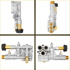 Gledewen inlet and M22 outlet ports for correct hose connections