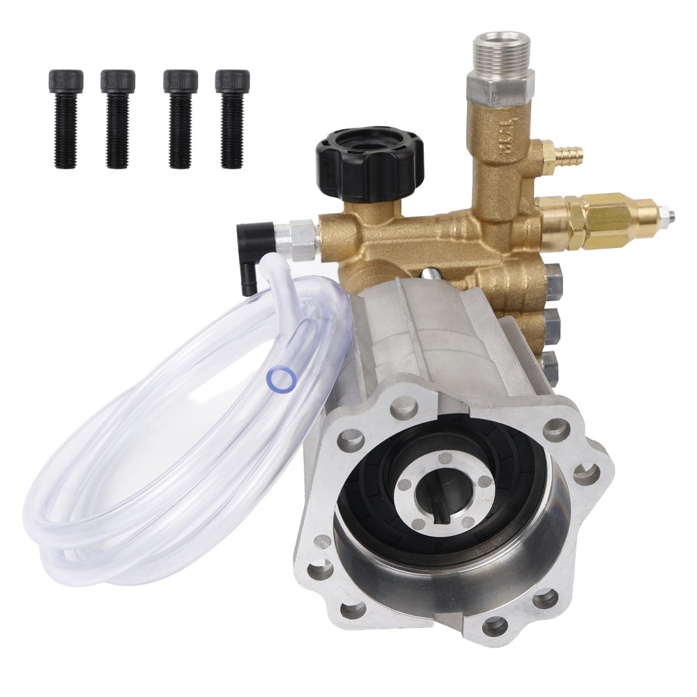 Gledewen pump front view showing mounting ports for easy replacement