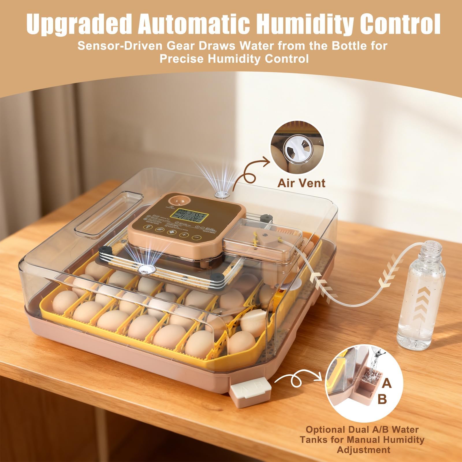 GleeGearNex clear chick separator protecting chicks from moving parts