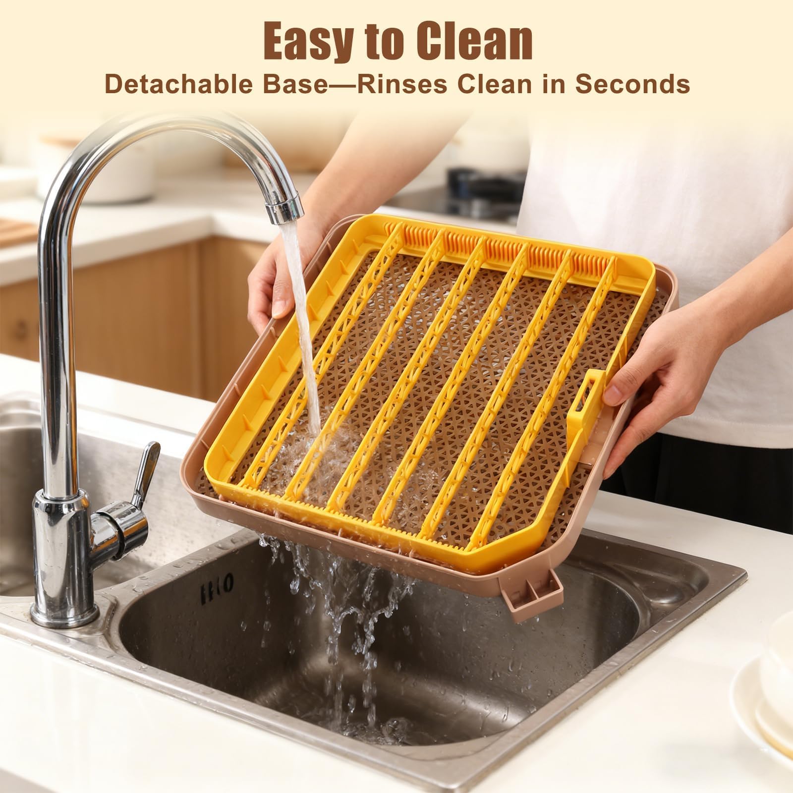 GleeGearNex removable trays ready for quick rinse-and-wipe cleaning
